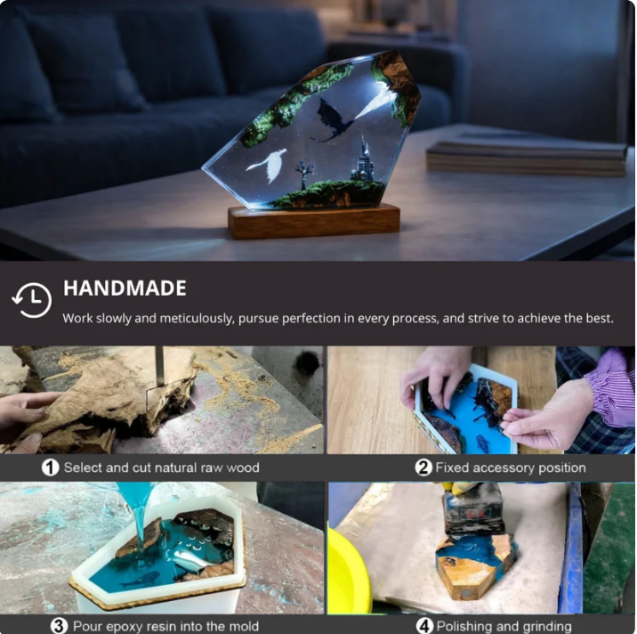 Night Dragon™ – 3D LED Resin Lamp